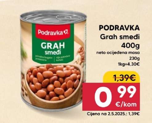PODRAVKA Grah smeđi 400g