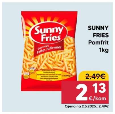 SUNNY FRIES Pomfrit 1kg