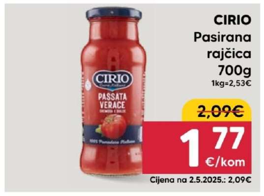 CIRIO Pasirana rajčica 700g