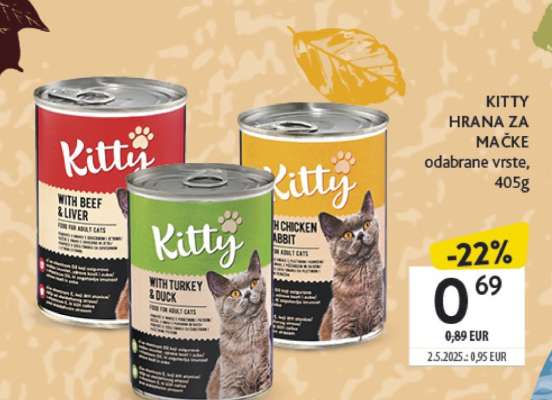KITTY HRANA ZA MAČKE odabrane vrste, 405g