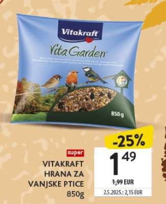 VITAKRAFT HRANA ZA VANJSKE PTICE 850g