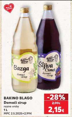 BAKINO BLAGO Domaći sirup