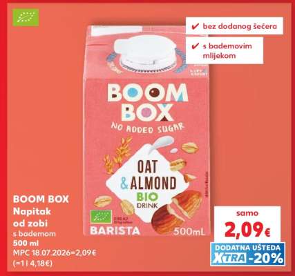 BOOM BOX Napitak od zobi s bademom 500 ml