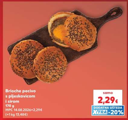 Brioche pecivo s pljeskavicom i sirom