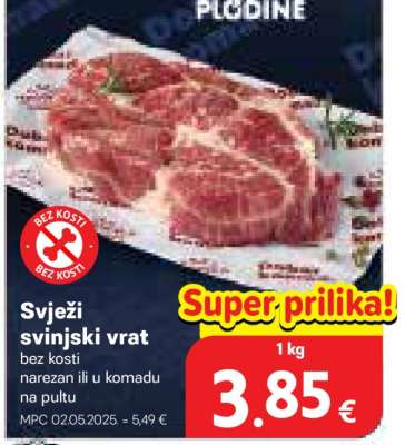 Svježi svinjski vrat