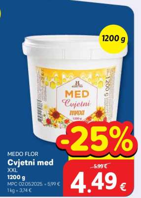 Cvjetni med XXL