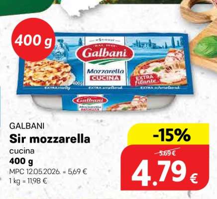 GALBANI Sir mozzarella cucina 400 g