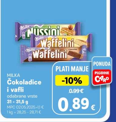 MILKA Čokoladice i vafli