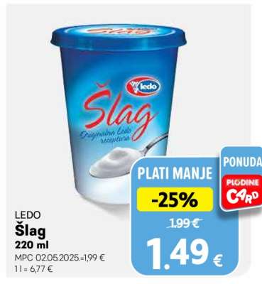 LEDO Šlag 220 ml