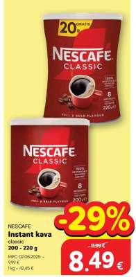 NESCAFE Instant kava classic 200 - 220 g