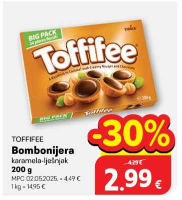 TOFFIFEE Bombonijera karamela-lješnjak 200 g