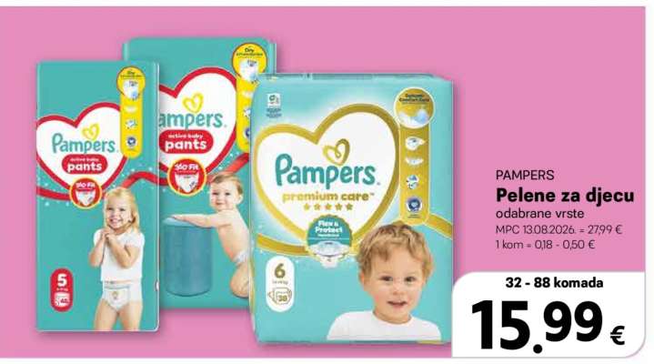 PAMPERS Pelene za djecu
