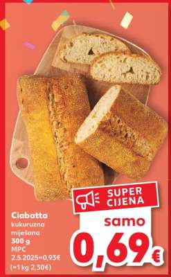 CIABATTA KUKURUZNA MIJEŠANA