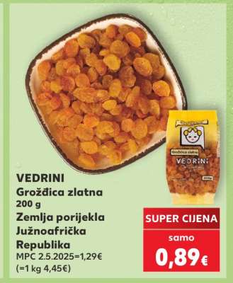 VEDRINI Grožđica zlatna