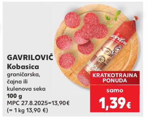 GAVRILOVIĆ Kobasica graničarska, čajna ili kulenova seka
