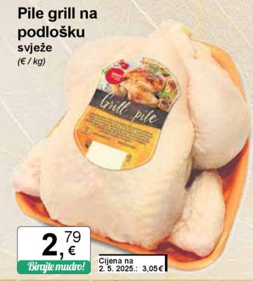 Pile grill na podlošku