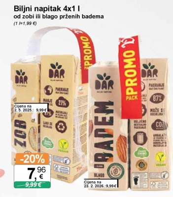 Biljni napitak 4x1 l