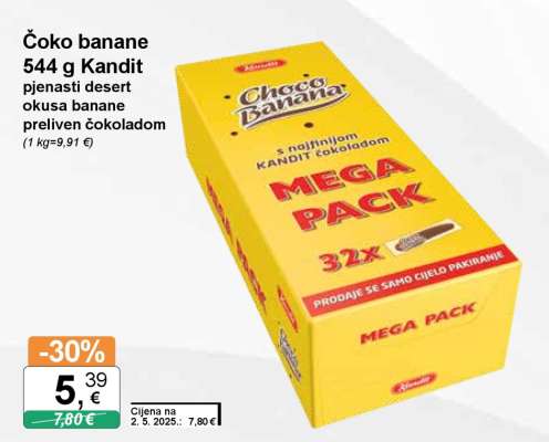 Čoko banane 544 g Kandit