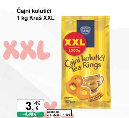 Čajni kolutići 1 kg Kraš XXL