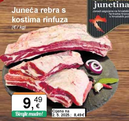 Juneća rebra s kostima rinfuza