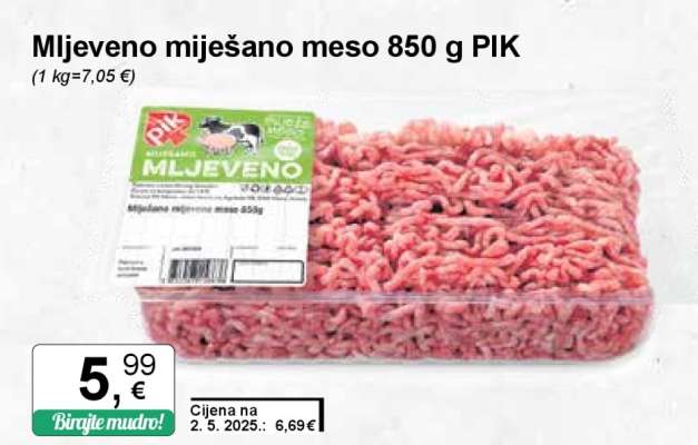 Mljeveno miješano meso 850 g PIK