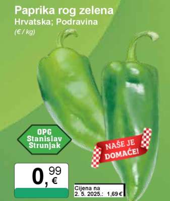 Paprika rog zelena