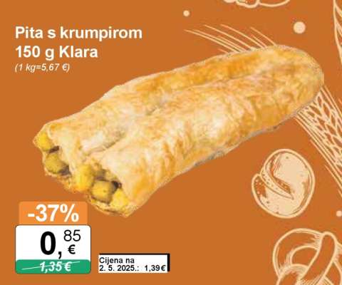 Pita s krumpirom 150 g Klara