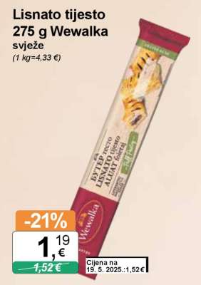 Lisnato tijesto, 275 g Wewalka