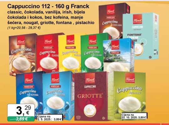 Cappuccino 112 - 160 g Franck