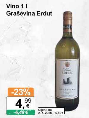 Vino 1 l Graševina Erdut