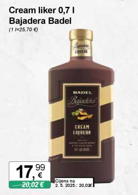 Cream liker 0,7 l Bajadera Badel
