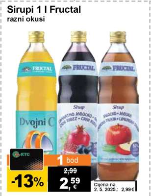 Sirupi 1 l Fructal