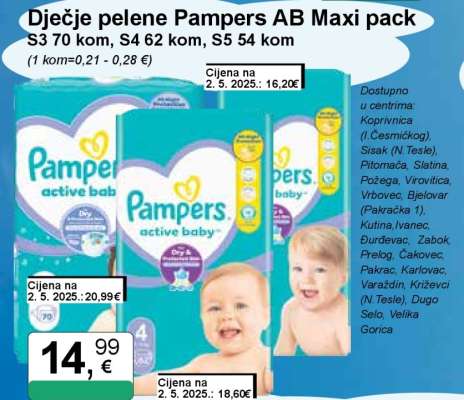 Dječje pelene Pampers AB Maxi pack
