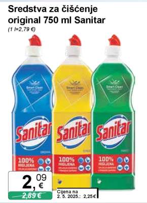 Sredstva za čišćenje original 750 ml Sanitar
