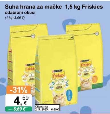 Suha hrana za mačke 1,5 kg Friskies