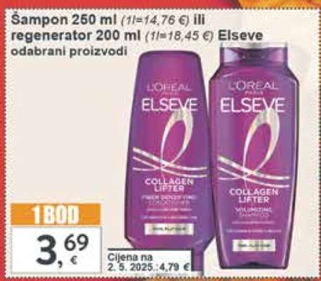 Šampon 250 ml ili regenerator 200 ml Elseve