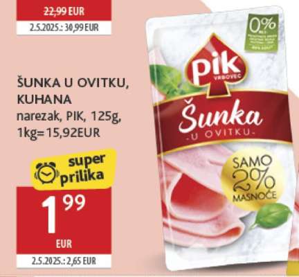 ŠUNKA U OVITKU, KUHANA