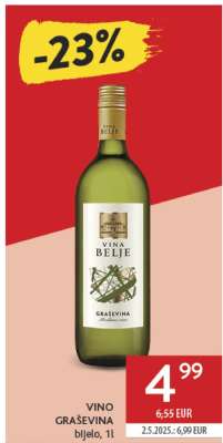 VINO GRAŠEVINA bijelo, 1l