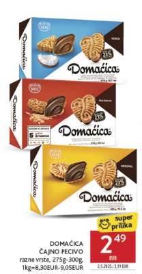 DOMAĆICA ČAJNO PECIVO razne vrste, 275g-300g