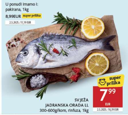 SVJEŽA JADRANSKA ORADA LL