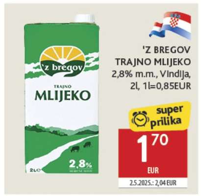 `Z BREGOV Trajno mlijeko