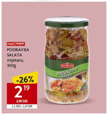 PODRAVKA SALATA miješana, 300g