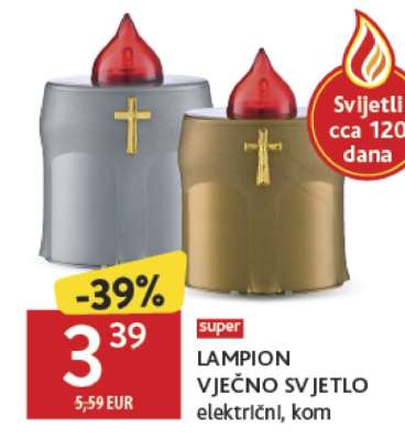 LAMPION VJEČNO SVJETLO električni, kom