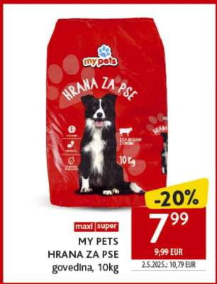 MY PETS HRANA ZA PSE govedina, 10kg