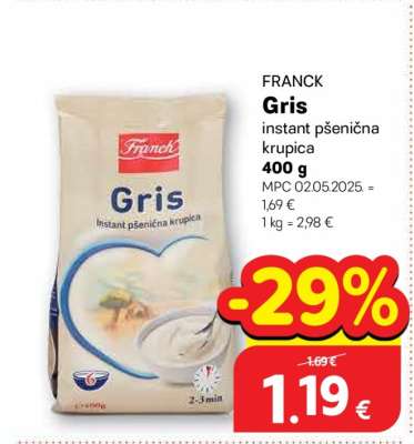 FRANCK Gris instant pšenična krupica 400 g