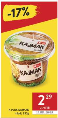 K PLUS KAJMAK mladi, 250g