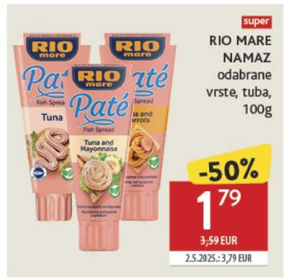 RIO MARE NAMAZ odabrane vrste, tuba, 100g