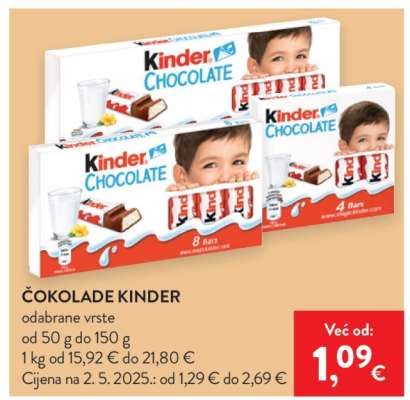 Čokolade Kinder
