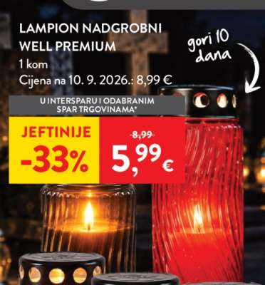 LAMPION NADGROBNI WELL PREMIUM