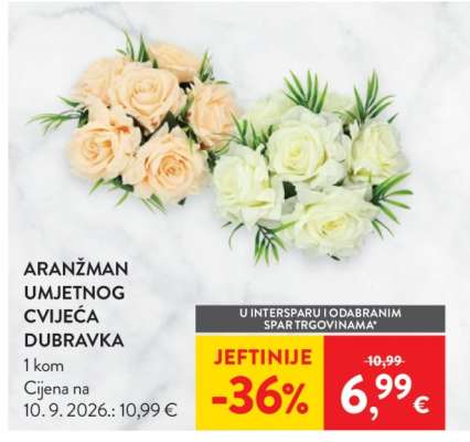 Aranžman umjetnog cvijeća Dubravka